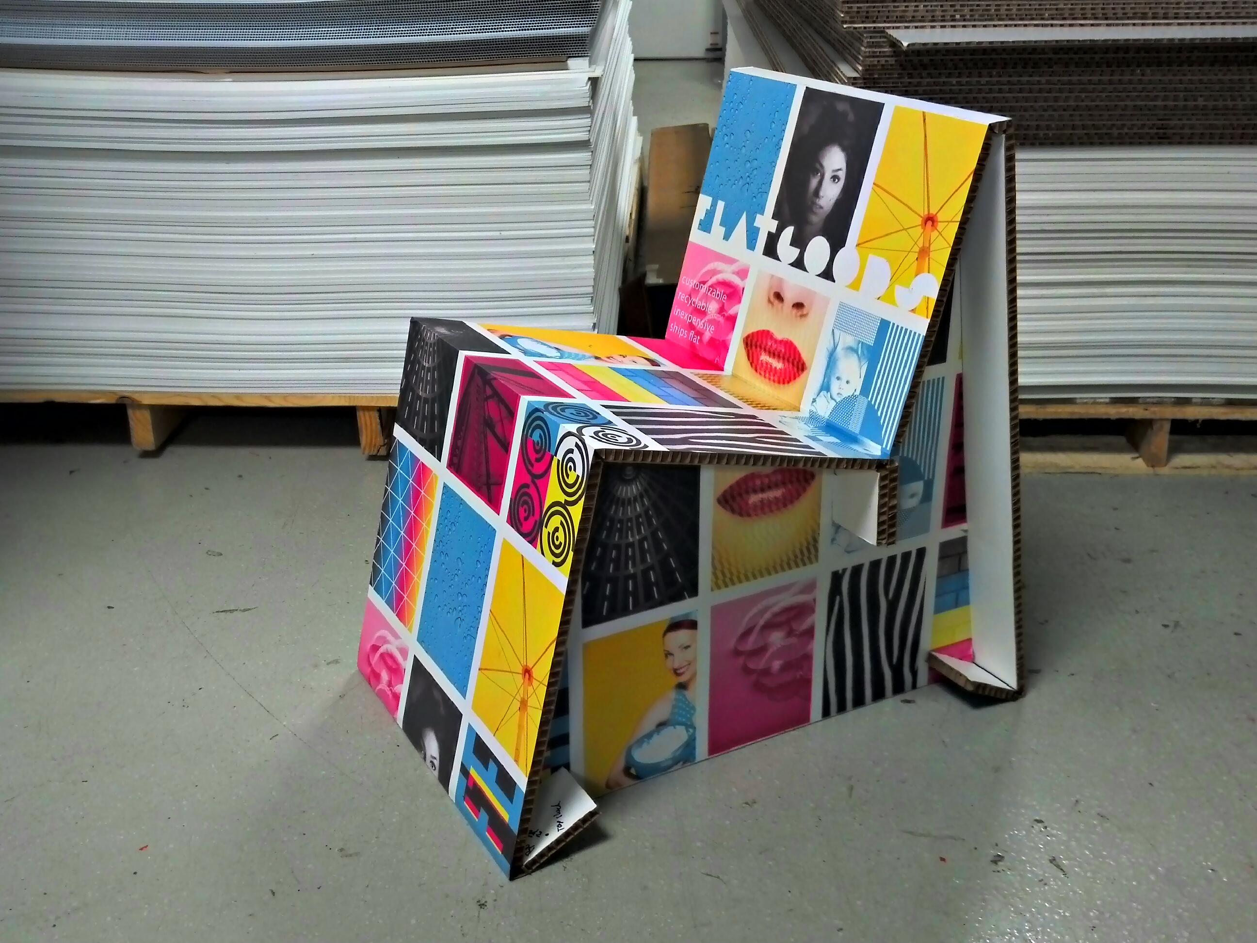 Corrugated cardboard chair